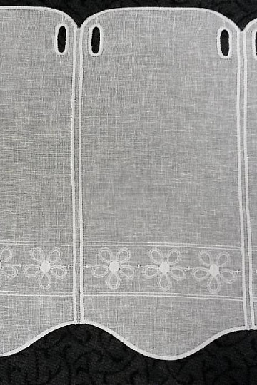 Brise-bise Curtain flowers 11383 white
