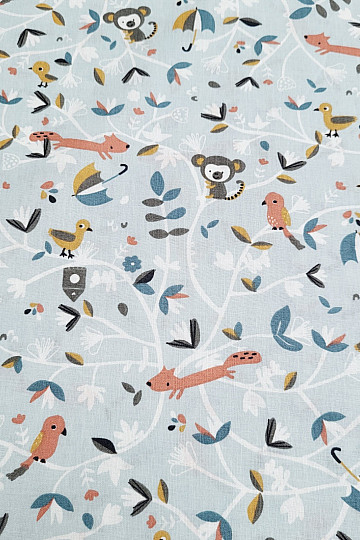 Cotton fabric SAFY blue