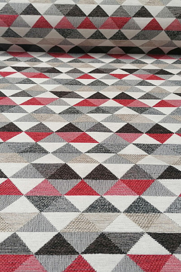 Upholstery Fabric  LUSA triangl red