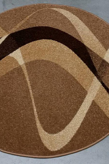 Round carpet BROWN BEIGE