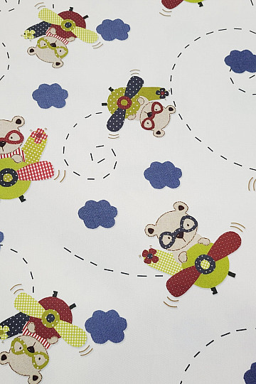 Childres decorative fabric BEAR FLYER