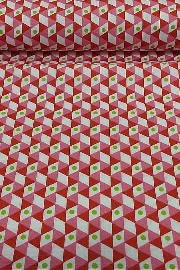 Cotton fabric NOHO red