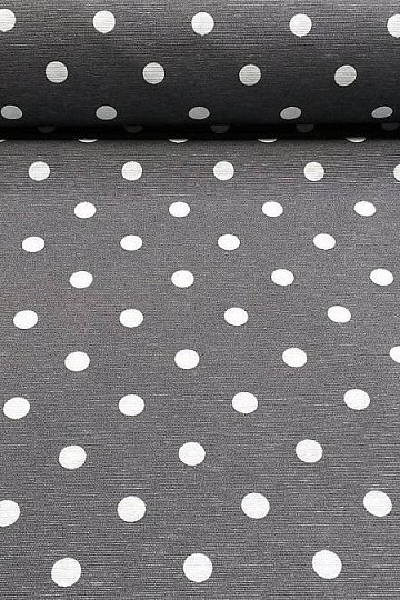 Decorative fabric polka dots NEO dark grey 802