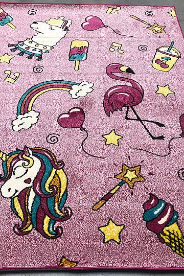 Children's piece rug PLAY FLAMINGO