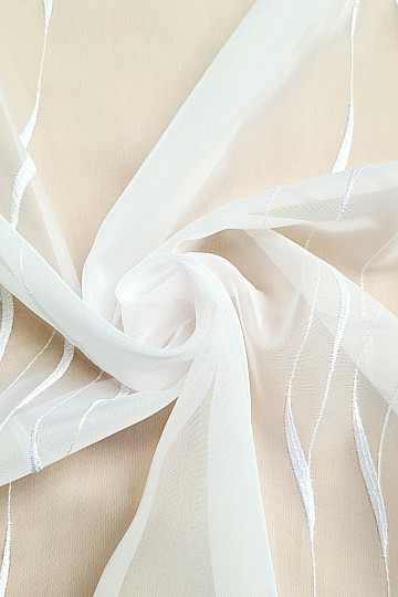 Modern embroidered curtain white GERSTER 195/0001