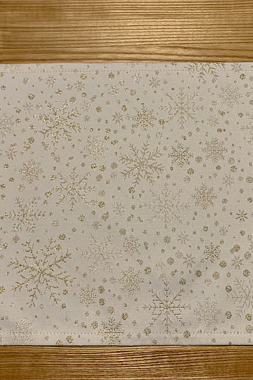 Christmas table setting FLAKES AND GOLD
