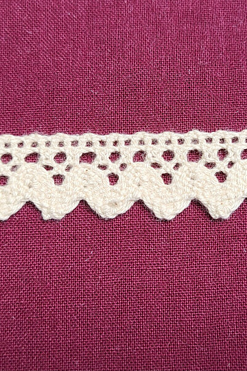Cotton lace 5420 16mm cream matt
