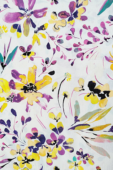 Decorative fabric ALENA lilac flowers