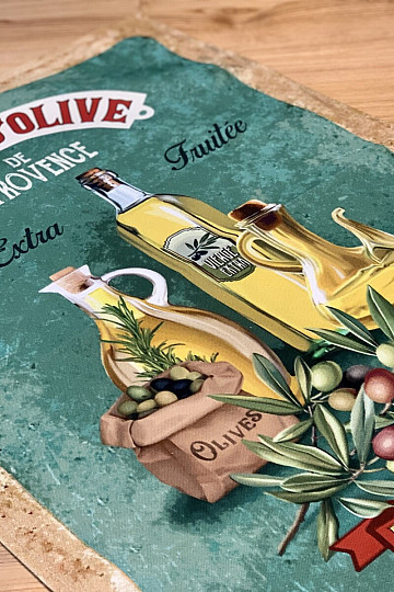 Tea towel retro design OLIVE OIL