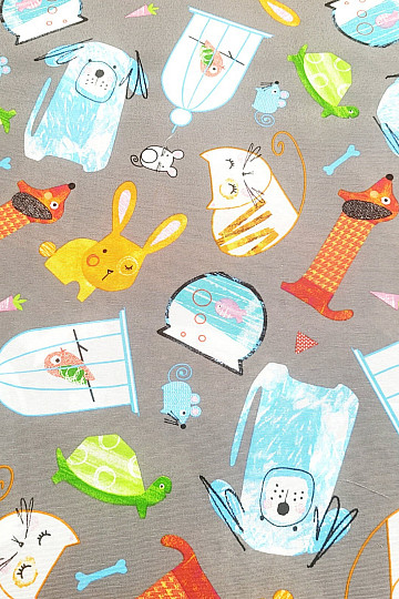 Decorative fabric PETS gray