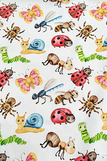 Childrens cotton satin ANIMALS digital print