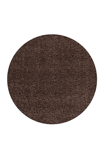 Round carpet SHAGGY GALA brown