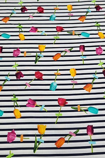 Cotton fabric TULIP