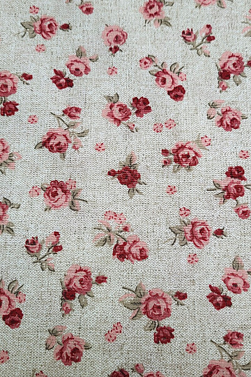 Decorative fabric ROSES red