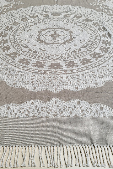 Luxus-Plaid ROSIERS beige