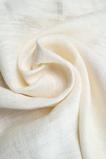 Linen fabric VERONE uni ivory