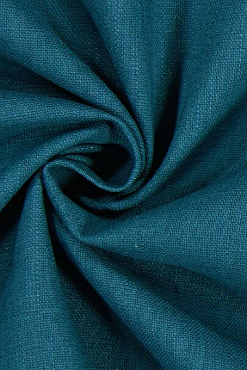 Linen fabric VERONA uni kerosene dark