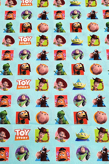 Cotton fabric TOY STORY PATCH