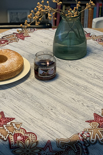 Tapestry tablecloth and scarf CHRISTMAS GINGERBREAD