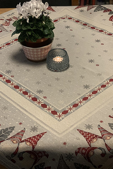 Tapestry tablecloth and scarf CHRISTMAS ELVES