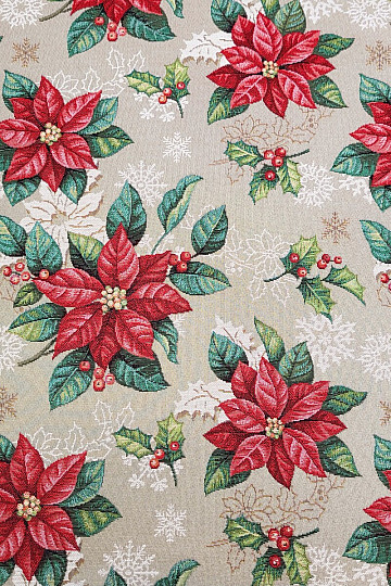 Tapestry fabric CHRISTMAS STAR red