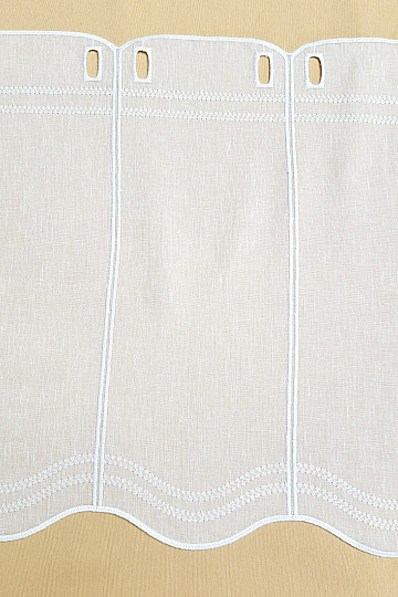 Embroidered curtain for stained glass GERSTER 11419 white