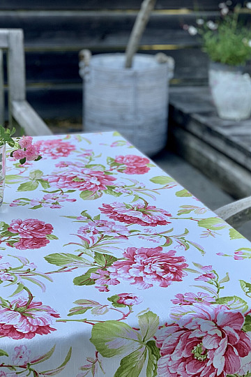 LAURA tablecloth - large pink flowers