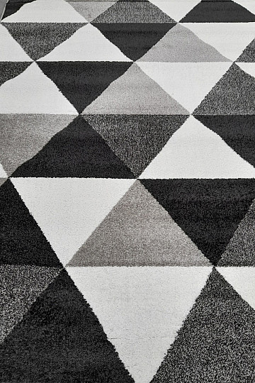 Piece carpet LOTTO triangles black / white