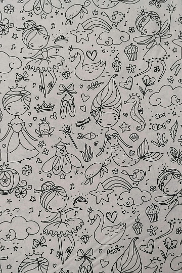 Fabric for painting FAIRY KINGDOM