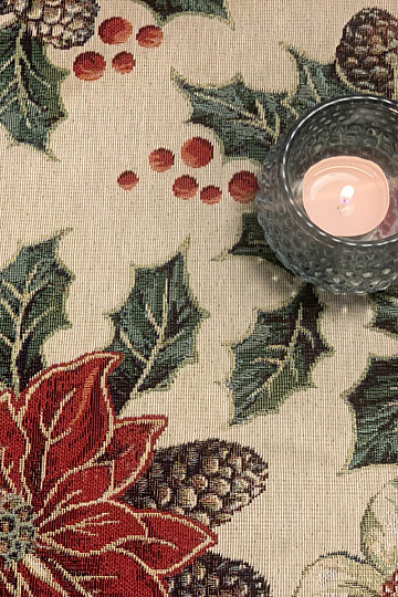 Tapestry tablecloth, scarf CHRISTMAS ROSE BARDI