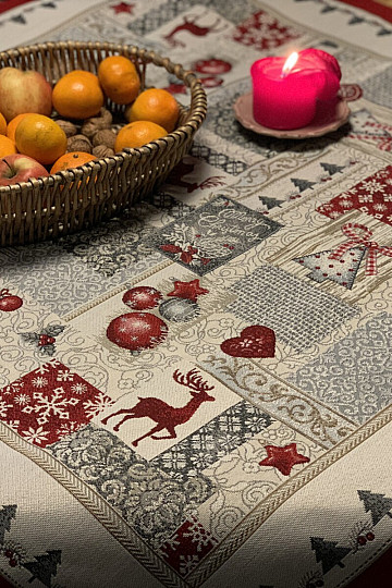 Tapestry tablecloth, scarf MERRY CHRISTMAS