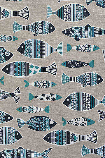 Christmas decorative fabric FISH