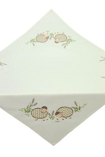 Embroidered tablecloths and shawls SHEEP