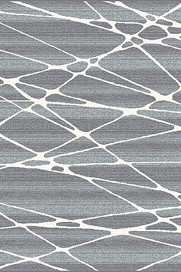 Piece carpet BOHO geometric blue / white