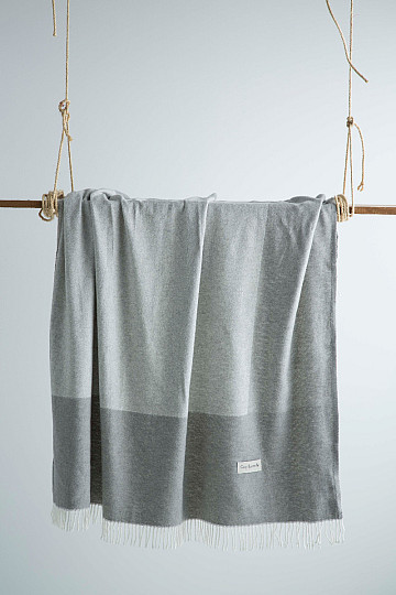 Luxus-Plaid CROISETTE light grey