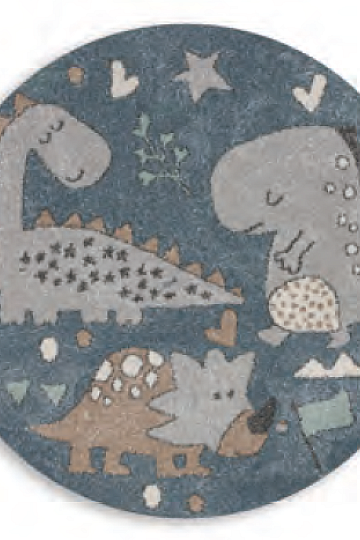 Children's round carpet ROMA dinosaurs