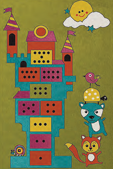 Children carpet PLAY game tower