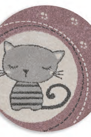Children's round carpet ROMA cats