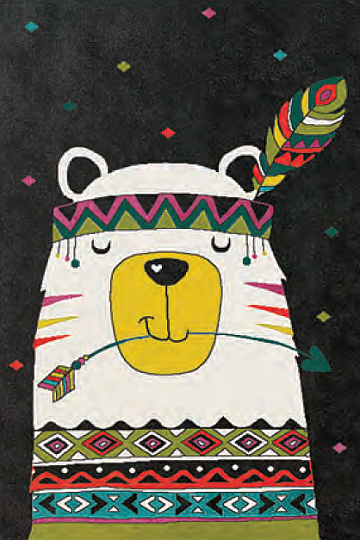 Children piece rug PLAY BEAR