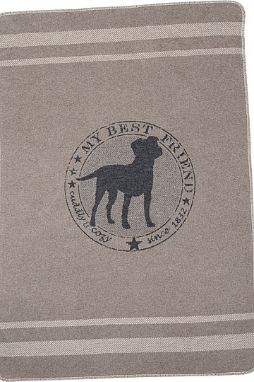 Cotton blanket DF  for dogs BEST FRIEND dark gray