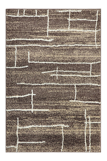 Piece carpet DOUX painting canvas line brown