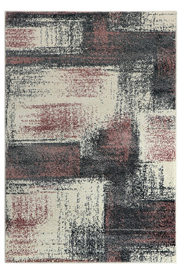Piece carpet DOUX painting canvas gray / pink