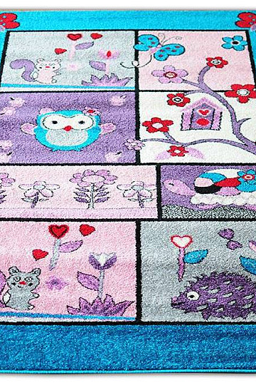 Children's rug ANIMALS turquoise