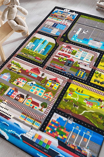 !NOVELTY! Children's piece rug SWEET KIDS city