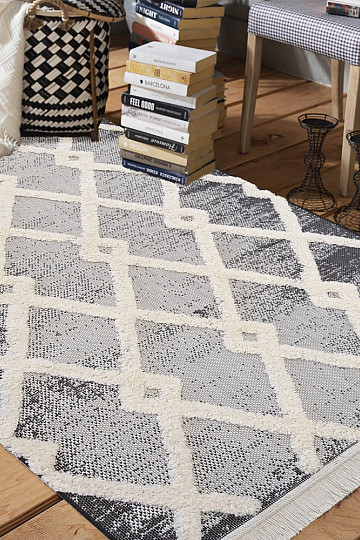 String carpet DELI 02 dark gray