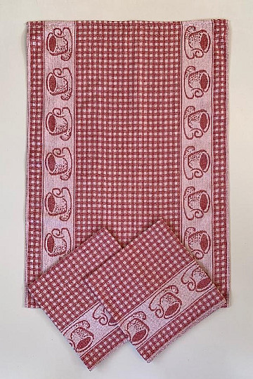 Towels CUPS RED CUBE