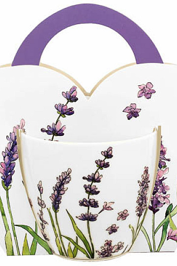 Lavender E porcelain mug