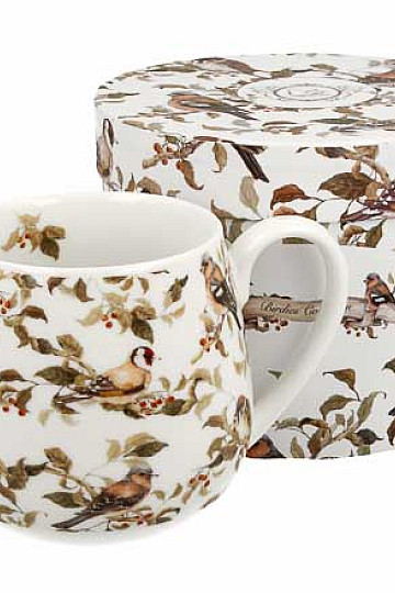 Porcelain mug Birds chubby