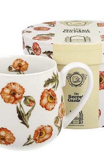 Porcelain mug Wild poppies chubby