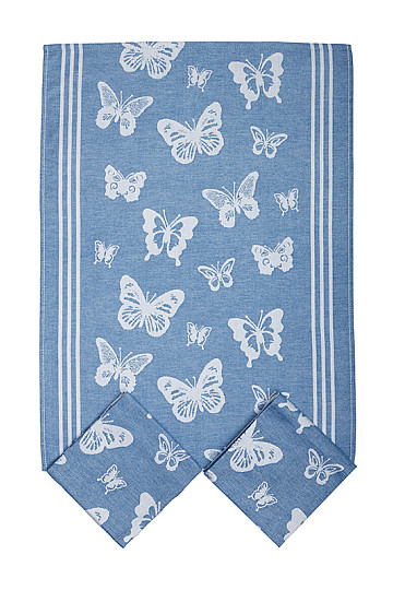 Towels BUTTERFLIES BLUE 3 pcs